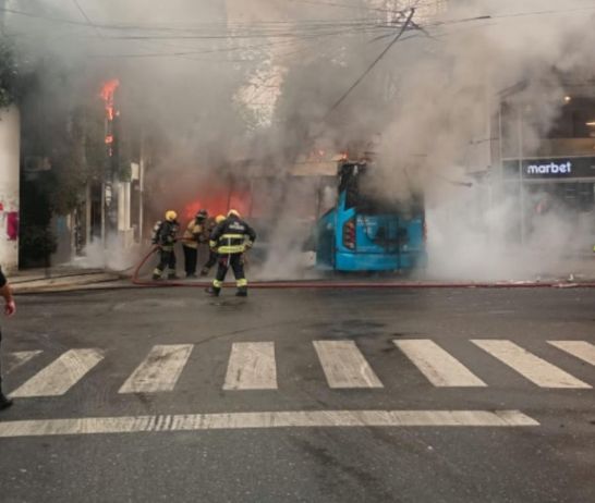 Incendio en la línea K (Rosario3)