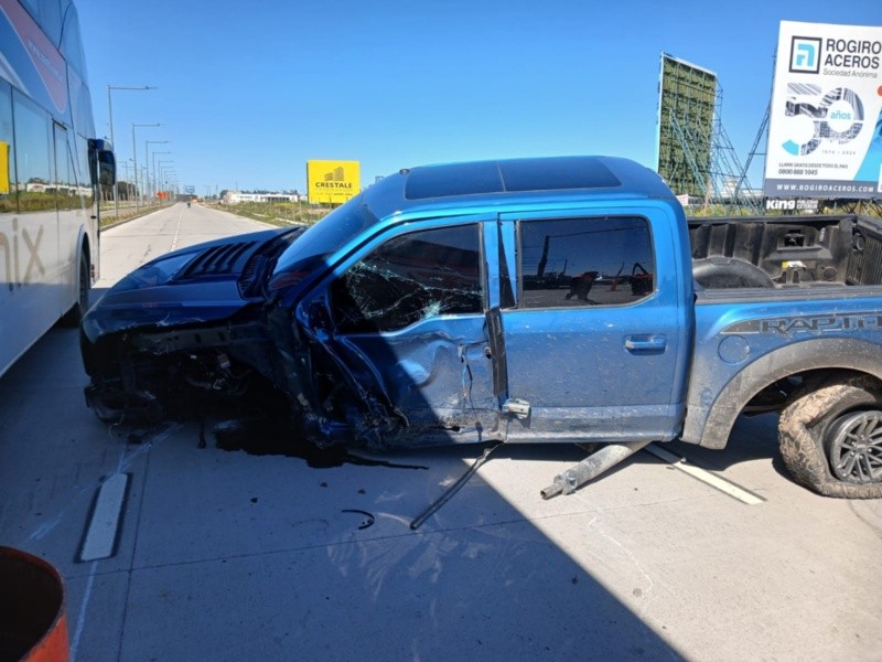 &nbsp;Así quedó la camioneta. 
