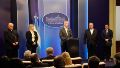 Los funcionarios dieron este lunes una conferencia de prensa con detalles de la visita del Papa.