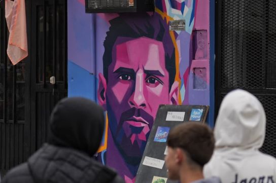 Uno de los murales de Messi. Alan Monzón/Rosario3