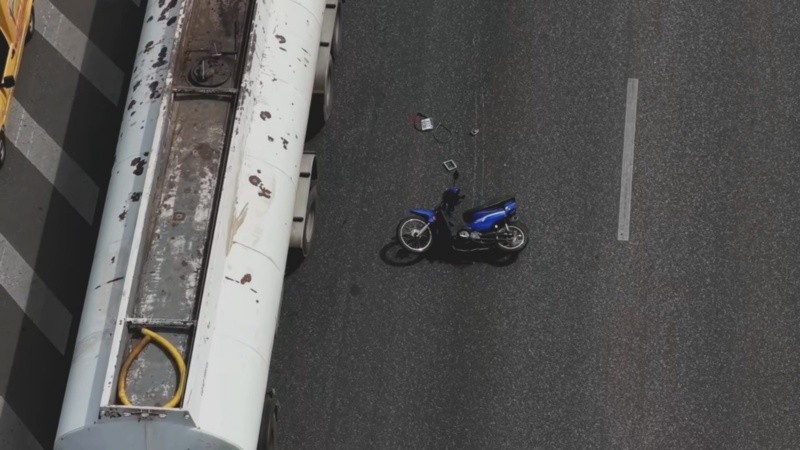 &nbsp;La motocicleta siniestrada. (El Tres)