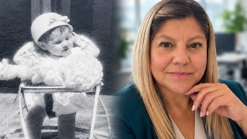 Silvina Garrido de bebé y en la actualidad.&nbsp;