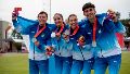 El equipo argentino de atletismo ganó la medalla de plata en la prueba de posta mixta 4x100 metros.