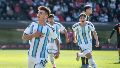 Espíndola clavó un golazo de afuera del área y le dio a Argentina el pase a la final por la dorada