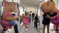 La visita de la mascota de los Juegos Suramericanos en el Hospital de Niños Víctor J. Vilela.