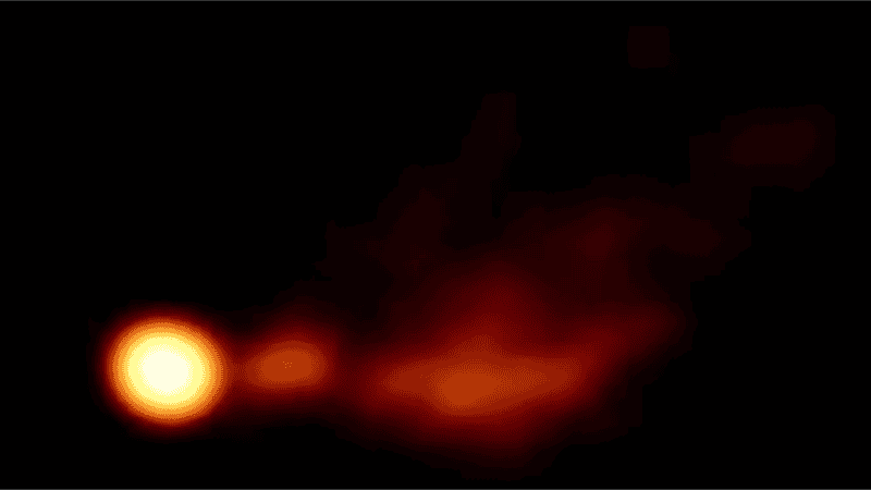 Con inteligencia artificial, Caltech conviertió 116 observaciones en el video más detallado de un blazar.