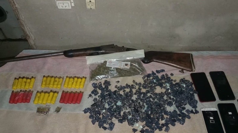 Elementos secuestrados en los operativos.