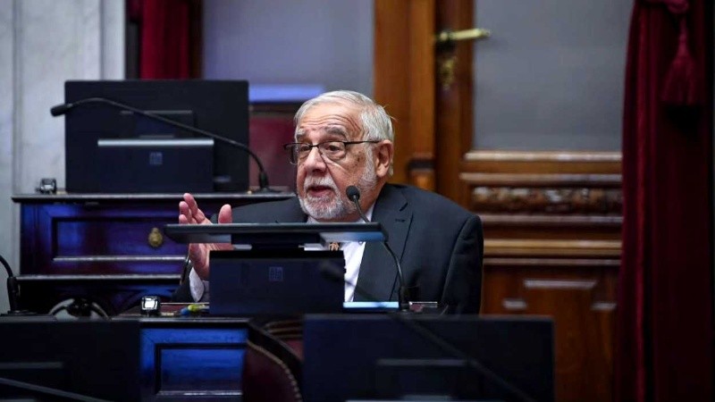El senador durante la última sesión del pasado 24 de septiembre.