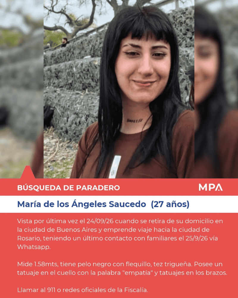 La búsqueda de paradero que lanzó la Fiscalía.&nbsp;