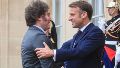 El Presidente Javier Milei durante nun encuentro pasado con su par francés, Emmanuel Macron, en el Palacio del Elíseo, en París.