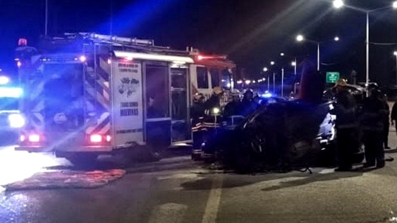 Bomberos Voluntarios en el lugar.&nbsp;