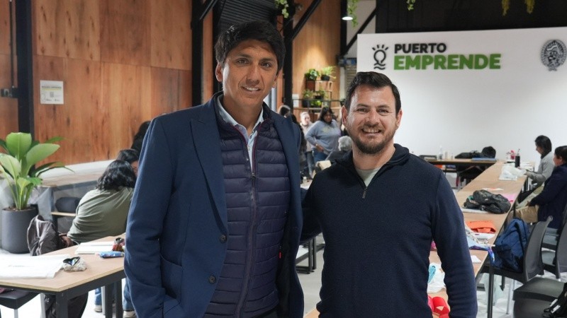 Gianelloni y Burguener, los funcionarios a cargo de Desarrollo Humano y Economía Social, respectivamente. (Foto: Alan Monzón / Rosario3)