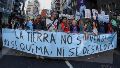 Marcha al Congreso por la Ley de Tierras.