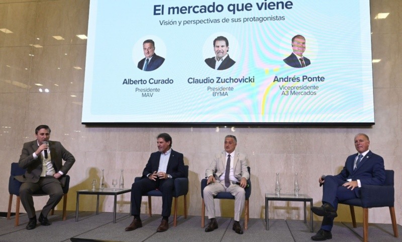 Mariano Galíndez (Rosario3), Claudio Zuchovicki (Byma), Alberto Curado (MAV) y Andrés Ponte (A3)&nbsp;