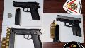 Las armas incautadas.