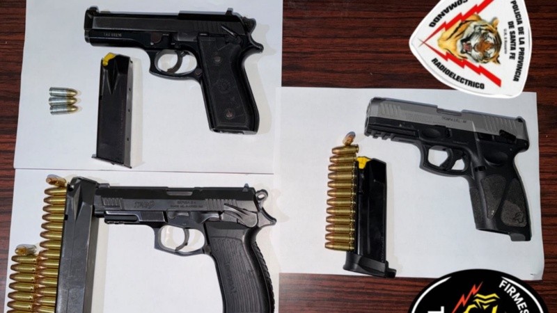 Las armas incautadas.