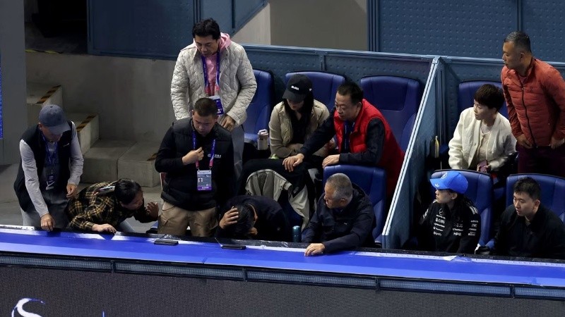 El espectador que fue accidentalmente alcanzado por un pelotazo de Daniil Medvedev.