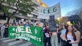 Parte de la comunidad educativa se manifestó este lunes frente a la Gurruchaga. (Centro de Estudiantes)
