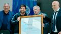 Lionel Messi recibió este martes el doctorado honoris causa de la Universidad de Buenos Aires.