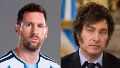 Lionel Messi y Javier Milei.