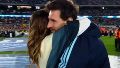 Soledad y Messi, en uno de los momentos más emotivos de la noche.