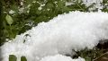 Cayó piedra en medio del fuerte temporal en Rosario y zonas aledañas.