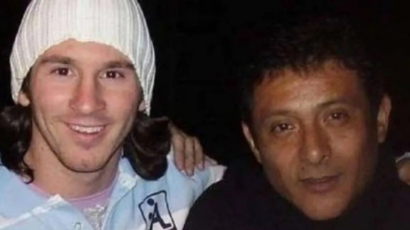 Leo Messi y Sergio Torres, dos décadas atrás.
