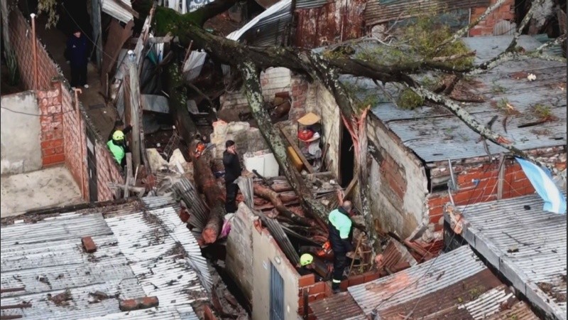 La imagen que arrojó el dron de El Tres.