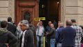 La protesta de cadetes, taxistas y remiseros en el Concejo (Alan Monzón/Rosario3).