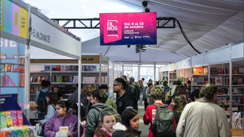 Una postal de la Feria Internacional del Libro de Rosario 2026 (Alan Monzón/Rosario3)