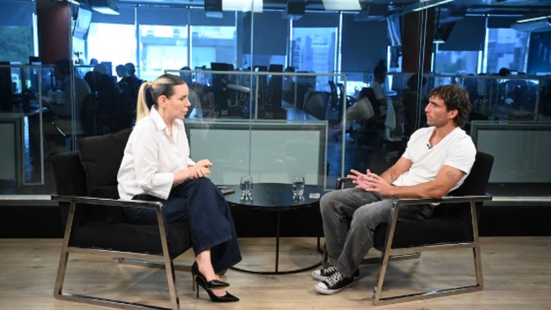 Valentín durante la entrevista con la periodista Tatiana Shapiro.