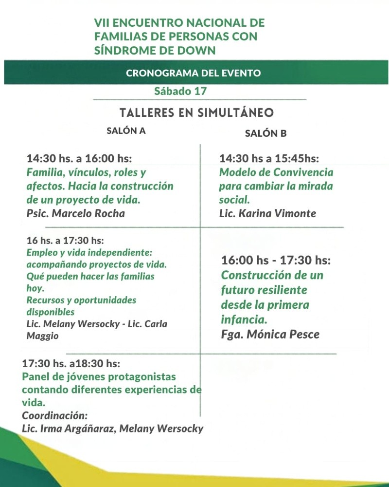 Las actividades del sábado