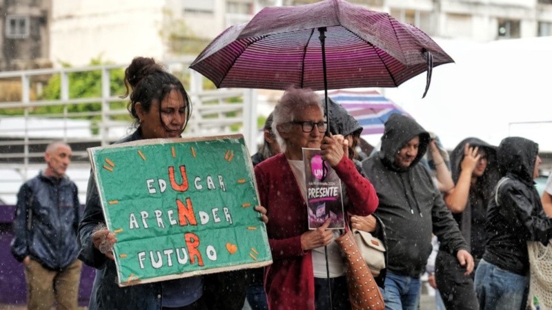 La marcha por el centro de la ciudad (Alan Monzón/Rosario3).