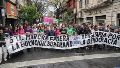 La marcha por el centro de Rosario.