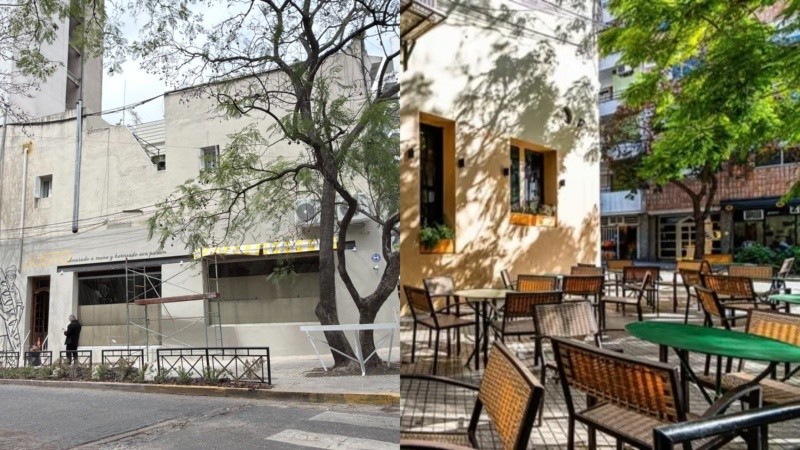 Ahora y antes: la fachada del nuevo bar (izquierda) y la del histórico Pasaporte (derecha).