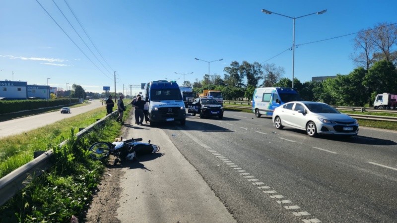 El choque provocó demoras en Circunvalación (El Tres).