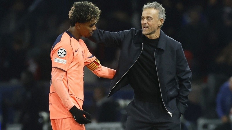 Yamal y Luis Enrique, uno de los duelos más esperados del día (EFE).