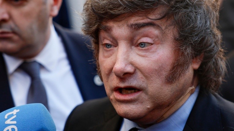 El presidente Javier Milei viajó a España para apoyar a los candidatos de derecha (EFE).