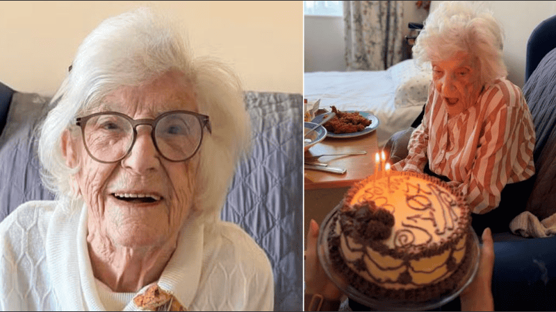 Tiene 107 años, vivió la Segunda Guerra Mundial y jura que no puede empezar el día sin tocino y huevos.