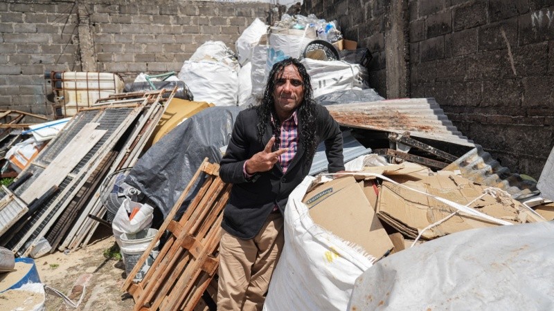 Roberto o Bota, uno de Los Gladiadores, la cooperativa de recicladores.