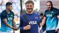 Santiago Chocobares, Pedro Rubiolo y Mayco Vivas, los tres santafesinos citados a Los Pumas. Crédito: Prensa UAR.