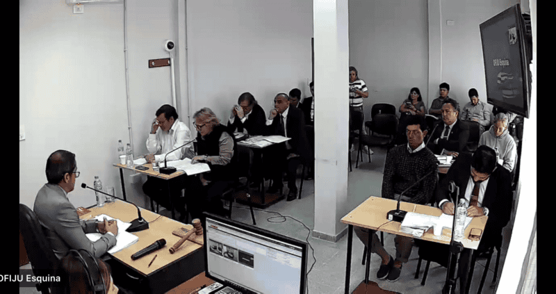 La sala de audiencias en Esquina.&nbsp;