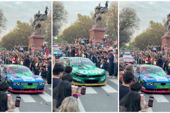 Turismo Carretera en Rosario: bulevar Oroño fue escenario de una exhibición de los autos que correrán este fin de semana.