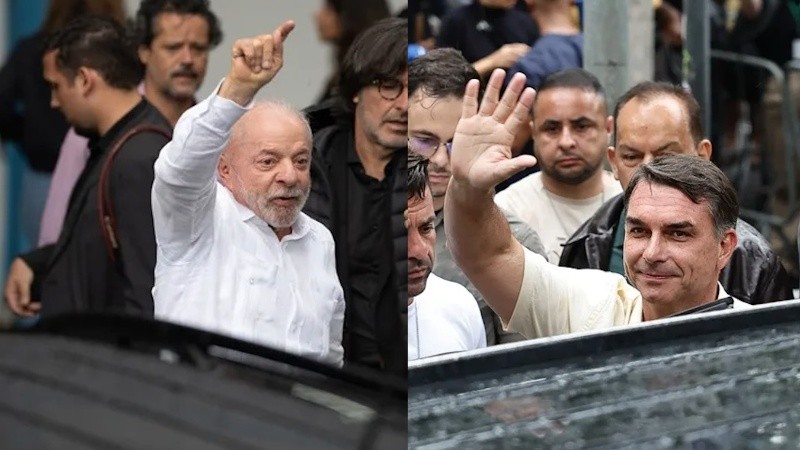 Lula da Silva va por su cuarto mandato y Flávio Bolsonaro, por el primero (EFE)
