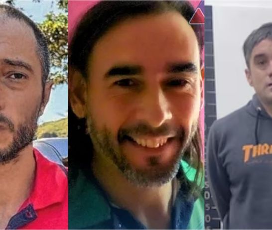 Damián Reifenstuel, Ariel Matías Cabrera y Juan José Masson (de izquierda a derecha), los tres condenados por el crimen de Ivana Garcilazo.