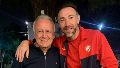 Miguel Del Sel junto al ya extécnico de Unión de Santa Fe, Kily González.
