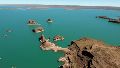 El lago Ezequiel Ramos Mexía, cerca de Los Gigantes, en Villa El Chocón.