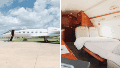 Los detalles del jet privado en el que viajó Flávio Bolsonaro.
