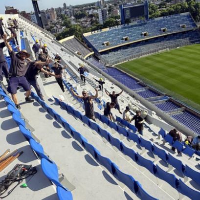 “Central no para de crecer”, expresó el dirigente al publicar las imágenes de los trabajos.