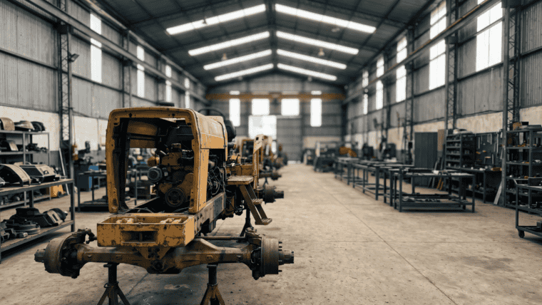 La línea de montaje en la planta industrial de Pauny en Las Varillas permanece paralizada tras la acumulación de cheques rechazados y abultadas deudas bancarias